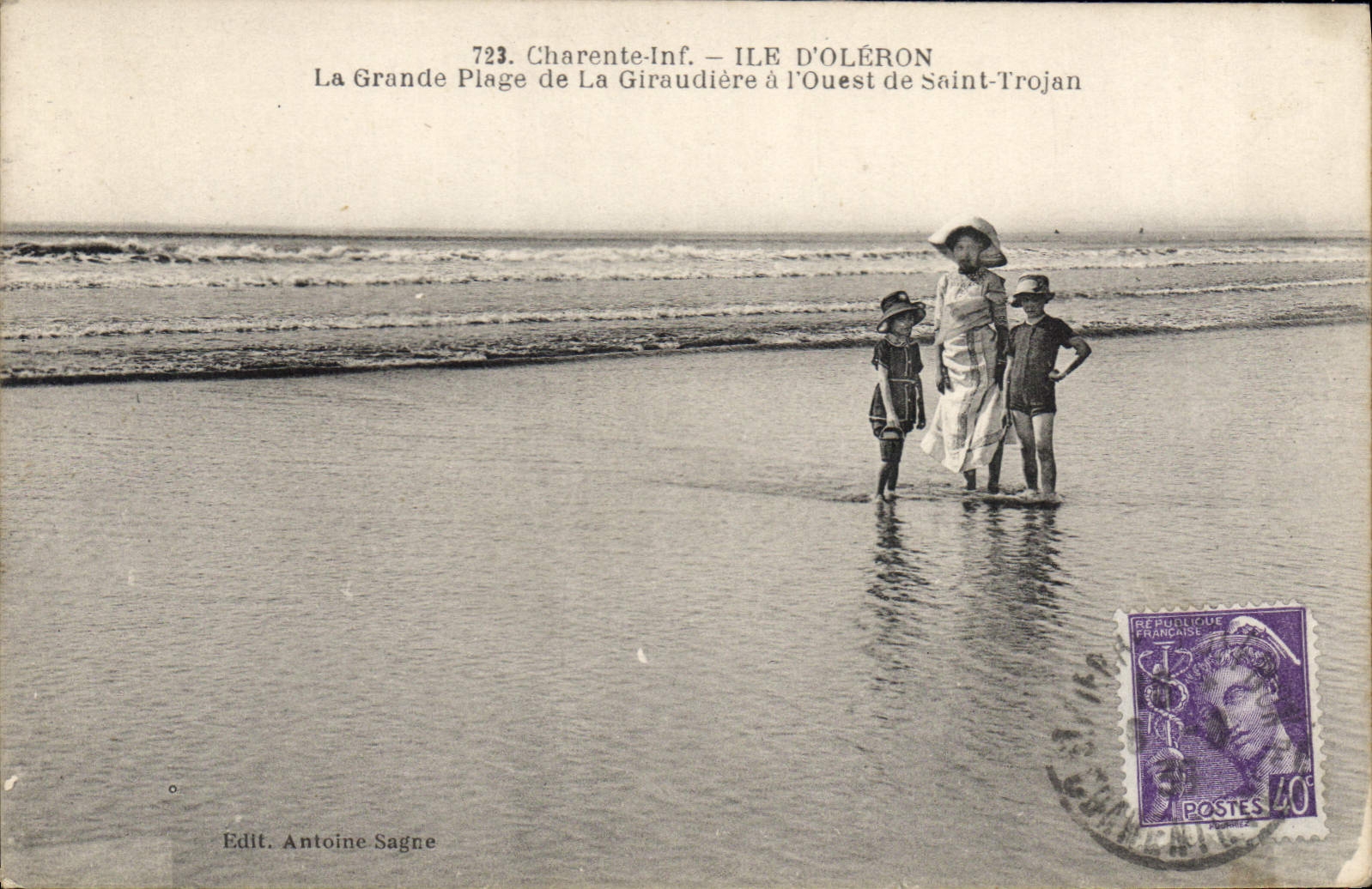 La Grande Plage de La Giraudière à l'Ouest de Saint-Trojan — Ile d'Oléron — Edit. Antoine Sagne n°723