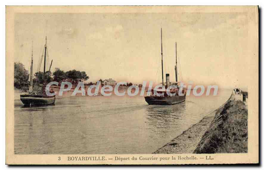 CPA Boyardville Depart Du Courrier Pour La Rochelle