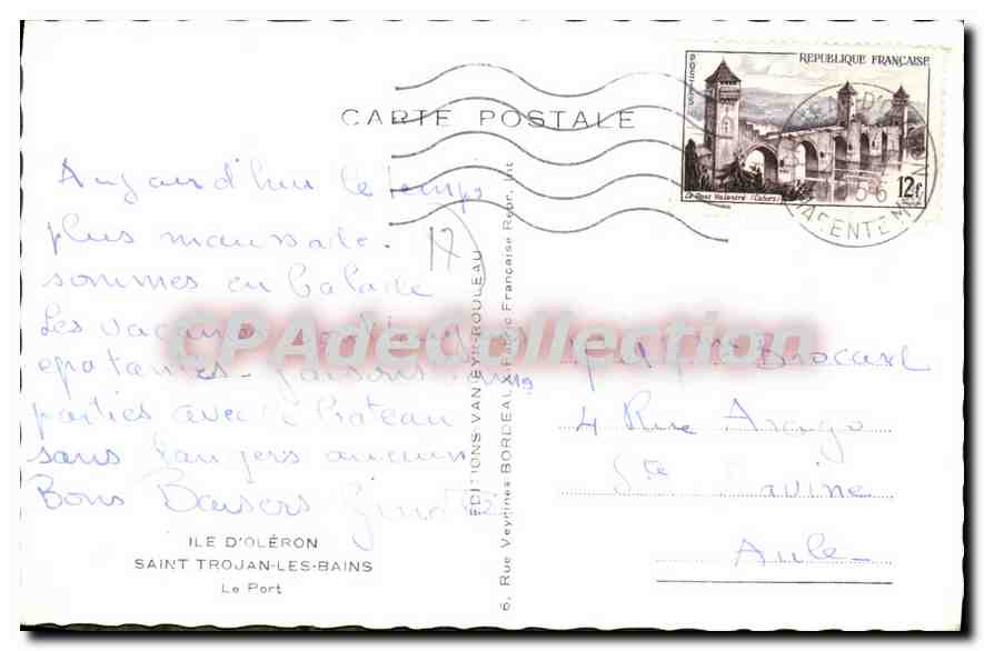 Port de Saint-Trojan-les-Bains — Ile d'Oléron — Éditions Van Bynckouleau — Verso