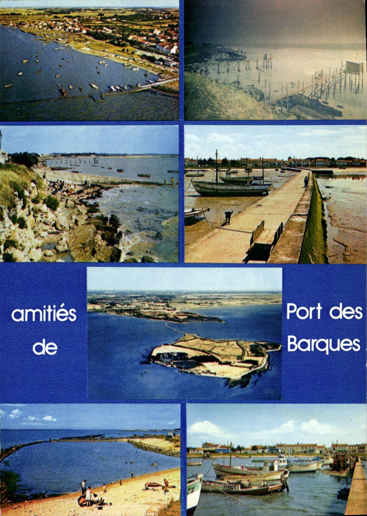 CPSM Port Des Barques Vue Generale Les Carrelets plage Piedemont port piscine naturelle
