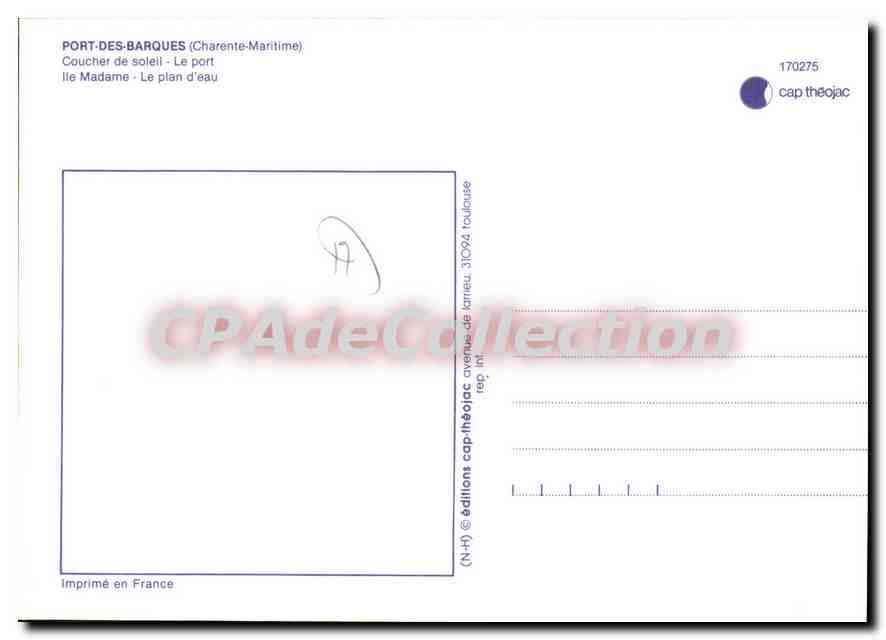 Port-des-Barques — Charente-Maritime — Verlag Cap Théojac, n° 170275 — Rückseite