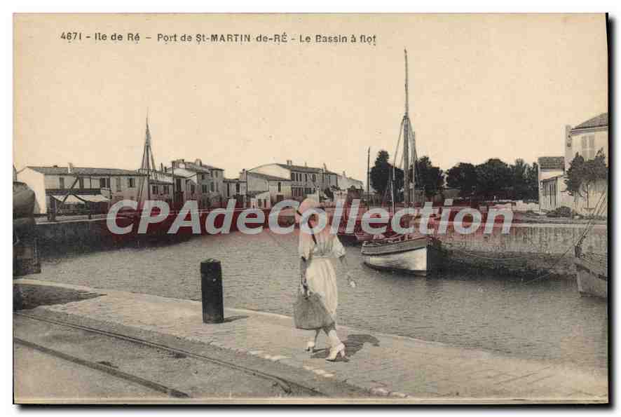 CPA Ile De Re Port De St Martin De Re Le Bassin A Flot