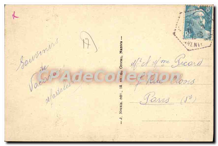 Ile de Ré (Char-Mar.) — Un Marais salant en pleine production — Morais, n°153 — Verso