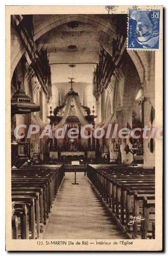 CPA St Martin Ile De Re Interieur De I'Eglise