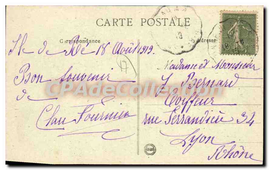 Ile-de-Ré - Mariée Rétaise — Collection A. E., St-Martin-de-Ré, n°12 — Verso