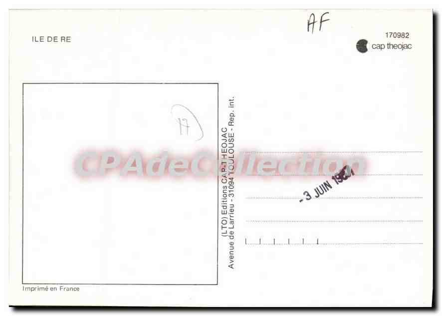 CPSM Ile De Re carte touristique — Back