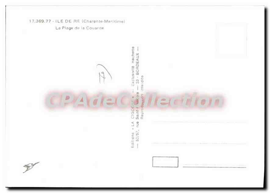 CPSM Ile De Re Sur La Plage De La Couarde — Back