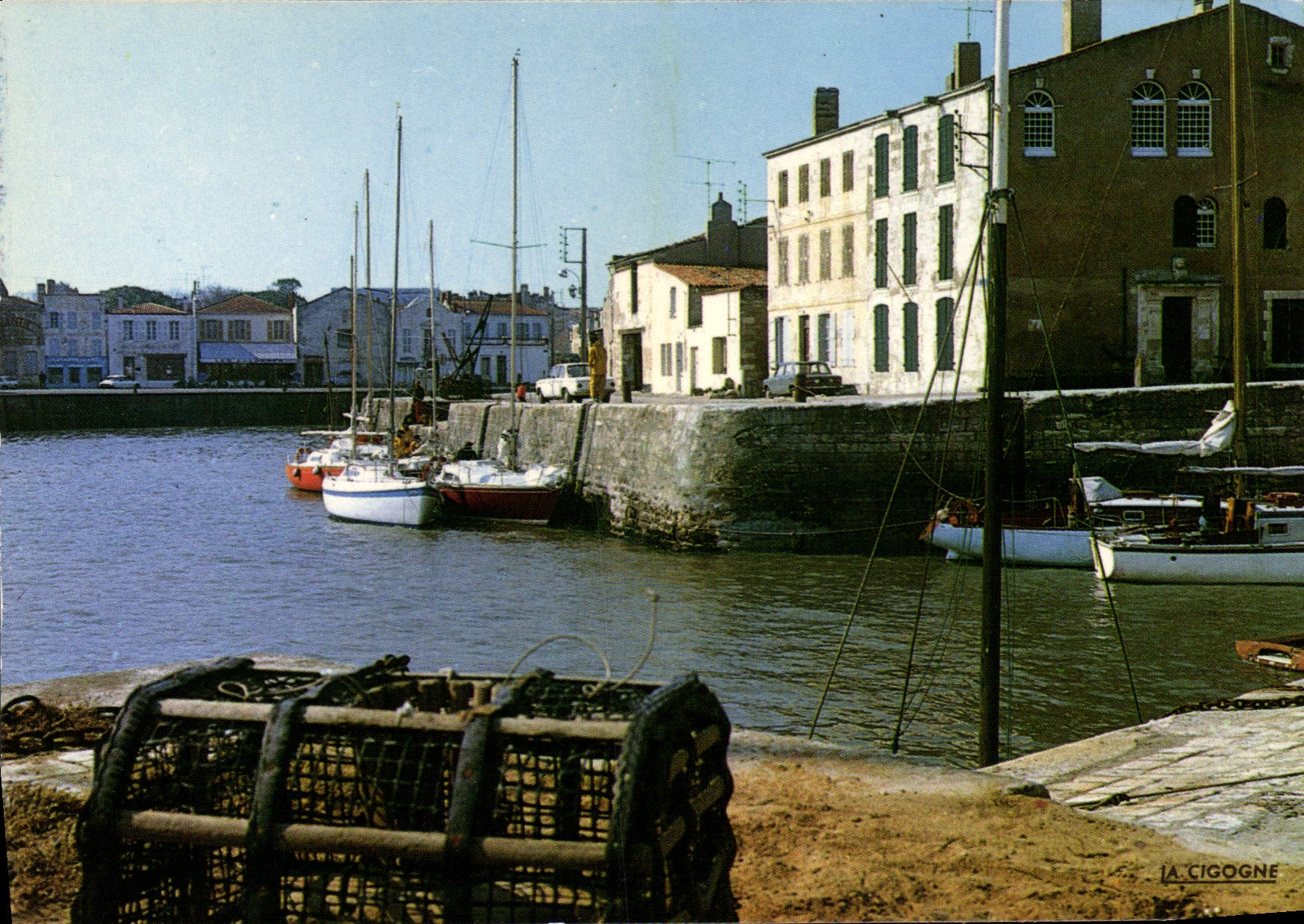 CPSM Ile De Re Casier A Homards Dans Le Port De Saint Martin