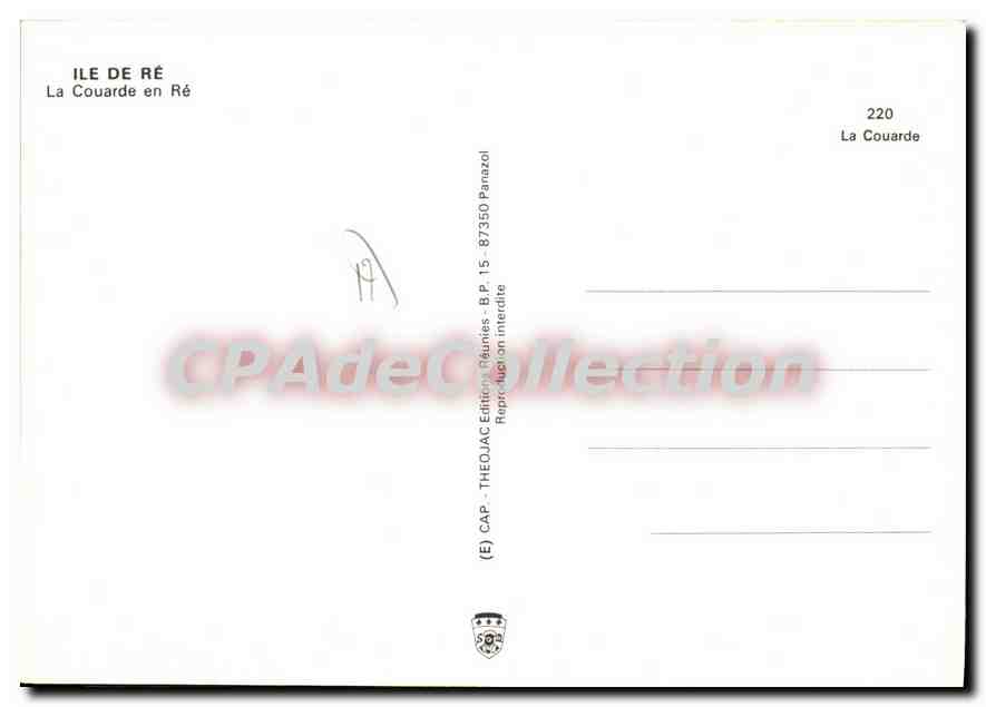 CPSM I'Ile De Re La Couarde En Re — Back