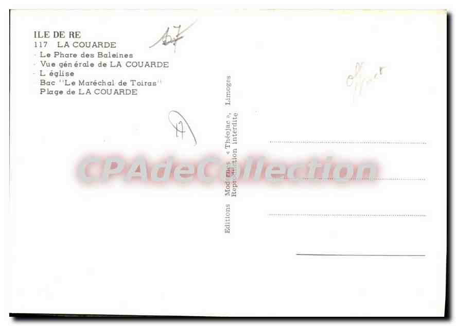 CPSM I'Ile De Re La Couarde Le Phare Des Baleines — Back