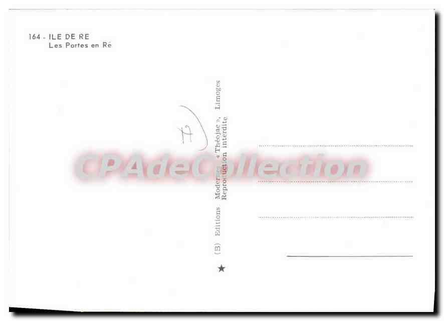 CPSM I'Ile De Re Les Portes En Re — Back