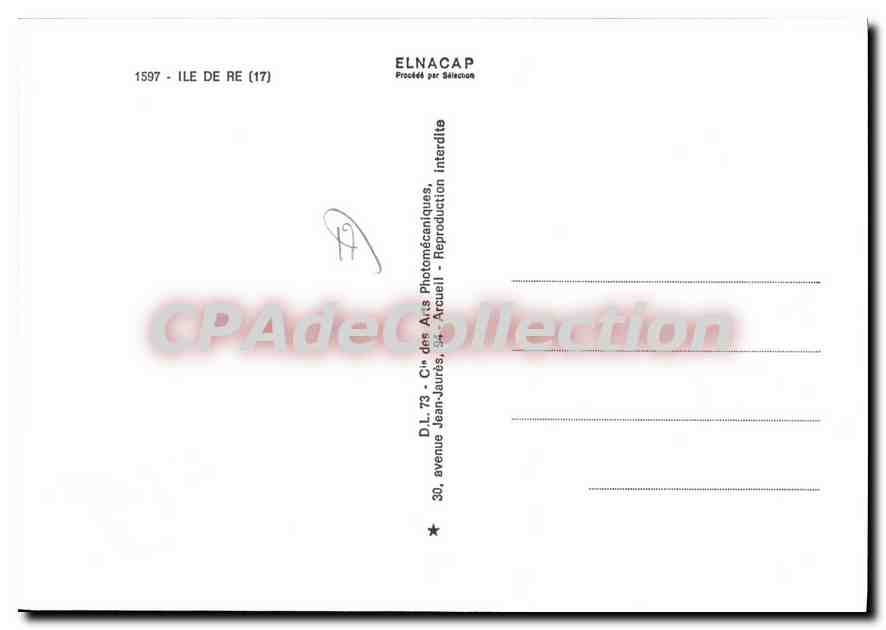 CPSM I'Ile De Re — Back