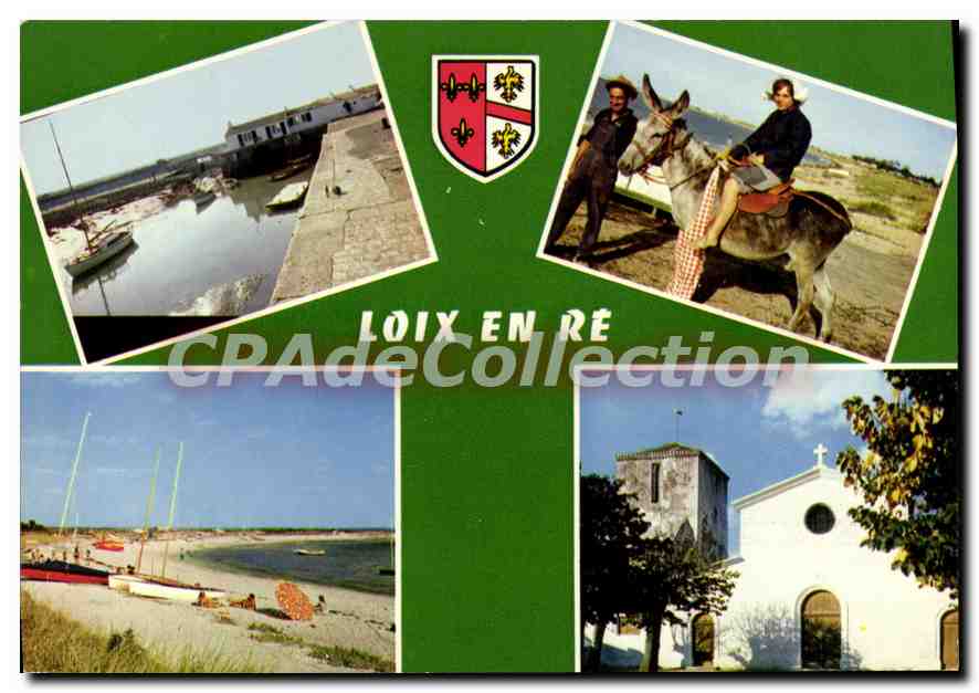 CPSM I'Ile De Re Loix En Re Le Port Ane En Culotte