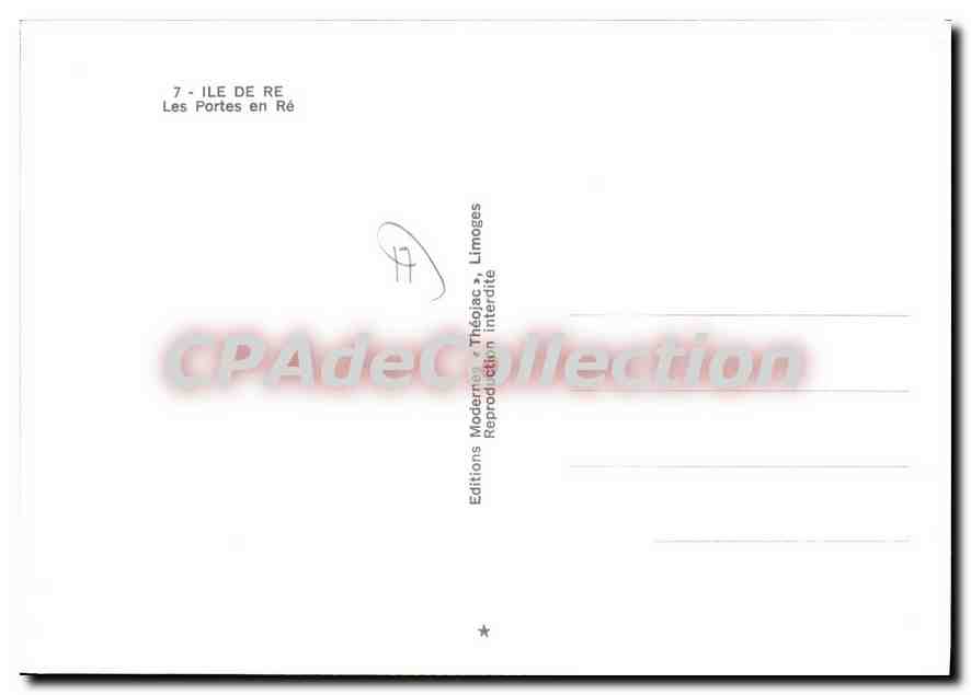 CPSM Ile De Re Souvenir Des Portes En Re — Back
