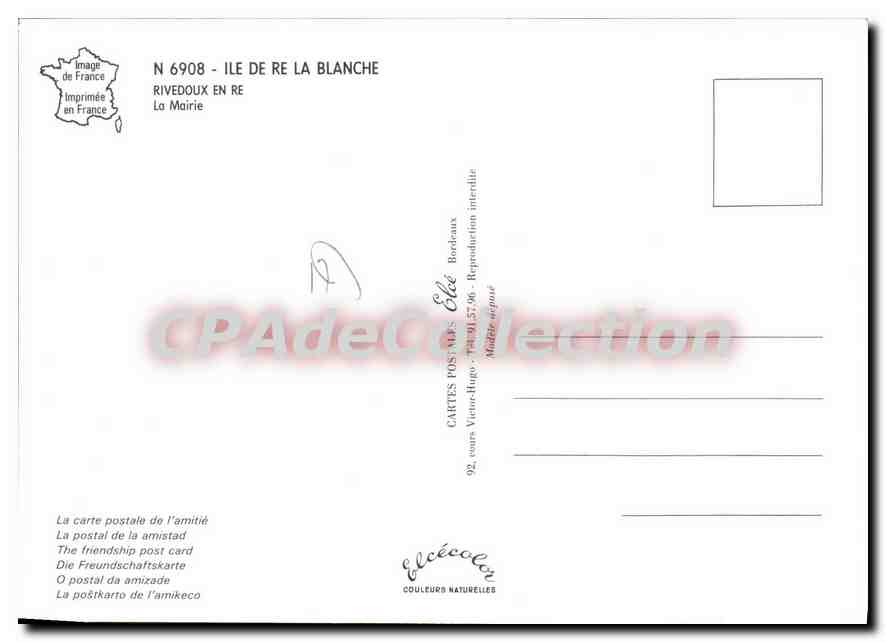 Rivedoux — La mairie — Édité par Élécé — Verso
