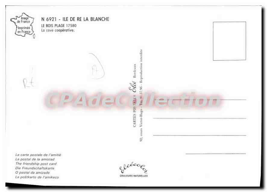 Pineau des Charentes - Cognac Vins de Pays - Vente Directe — éditeur Éléé — Verso