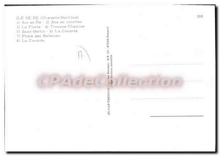 CPSM Ile De Re Ars En Re — Back