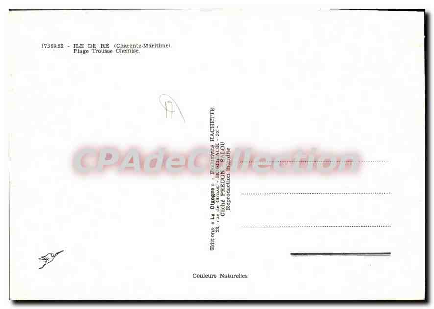 CPSM Ile De Re Plage Trousse Chemise — Back