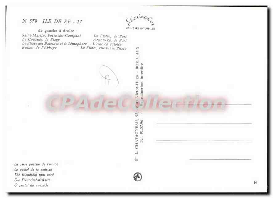 CPSM Ile De Re — Back