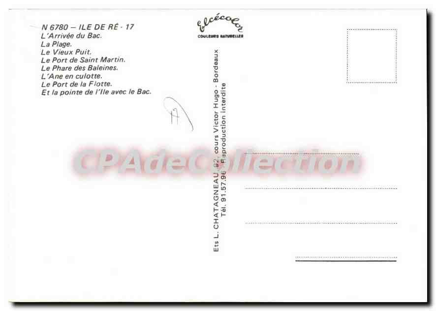CPSM Ile De Re L'Arivee Du Bac La Plage — Back