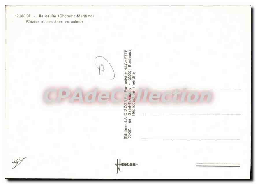 CPSM Ile De Re Retaise Et Ses Anes En Culotte — Back