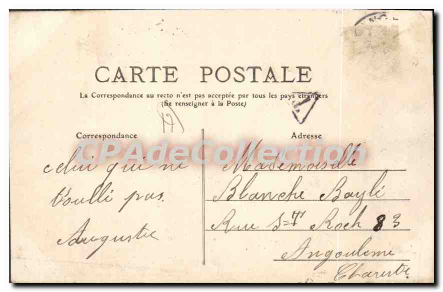 CPA Rochefort Sur Mer Prefecture Maritime — Verso