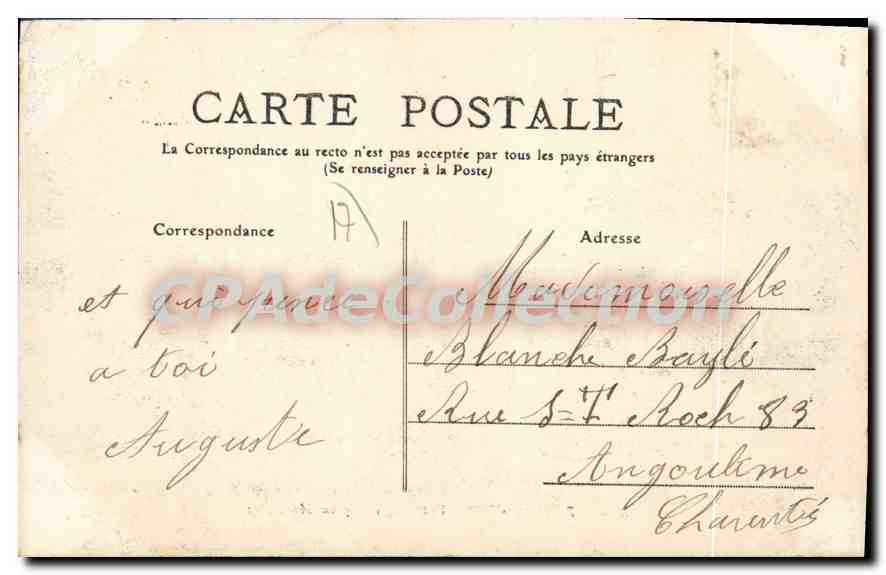 CPA Rochefort Sur Mer Porte De I'Hopital Maritime — Verso