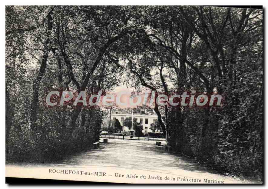 CPA Rochefort Sur Mer Une Allee Du Jardin De La Prefecture Maritime