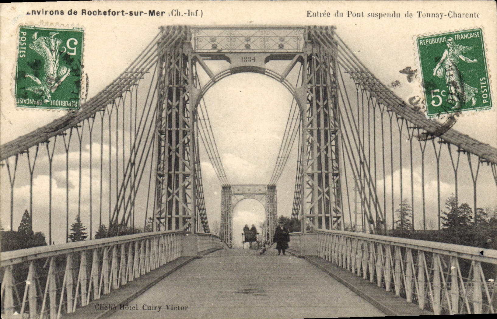 CPA Rochefort Sur Mer Entee Du Pont Suspendu De Tonnay-Charente