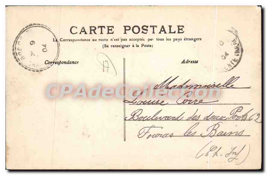 CPA Rochefort Sur Mer Porte De I'Hopital Maritime — Verso