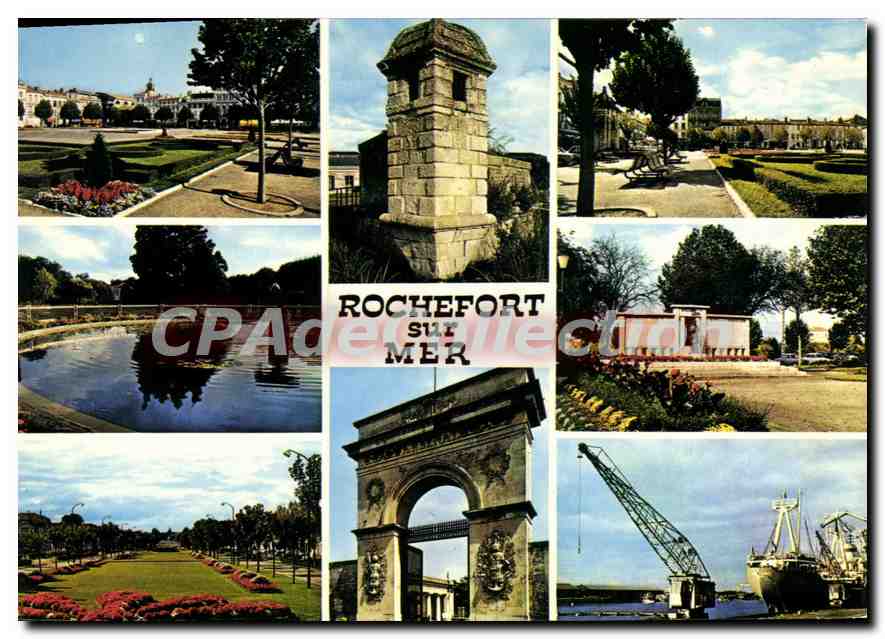 CPSM Rochefort Sur Mer La Place Colbert Le Jardin Public