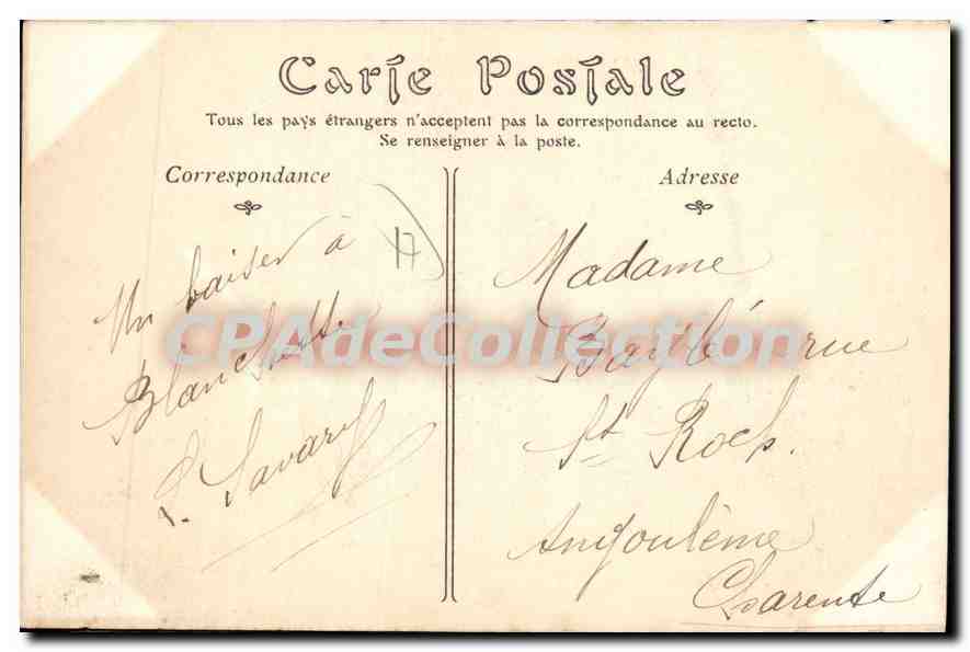 CPA La Pallice Rochelle L'Avant Port — Rückseite