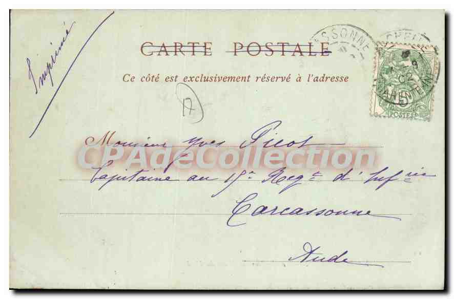 CPA La Rochelle Les Jardins Des Bains Du Mail — Rückseite