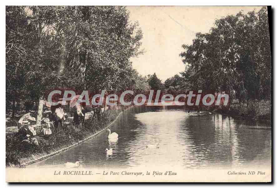 CPA La Rochelle Le Parc Charruyer La Piece D'Eau