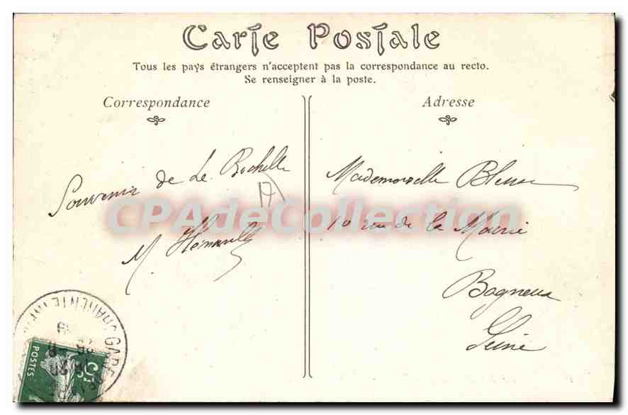 CPA La Rochelle Bateau De Peche — Rückseite