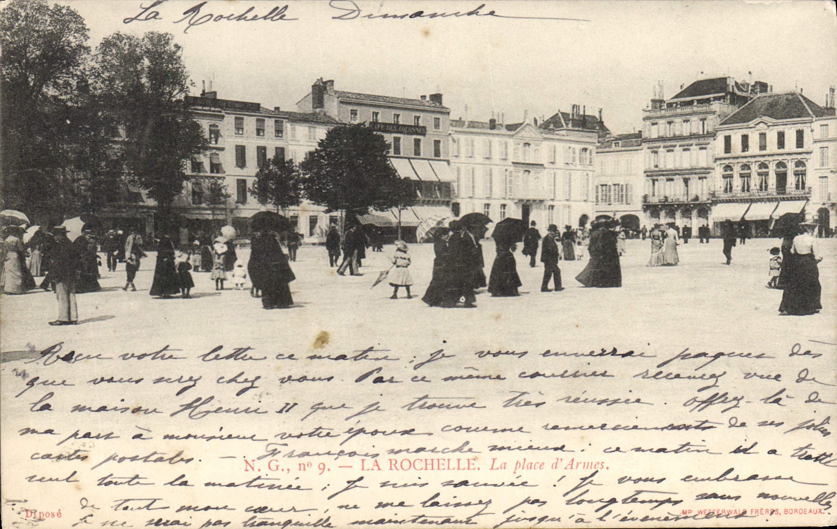 CPA La Rochelle La Place D'Armes