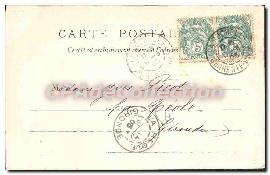 CPA La Rochelle La Place D'Armes — Rückseite