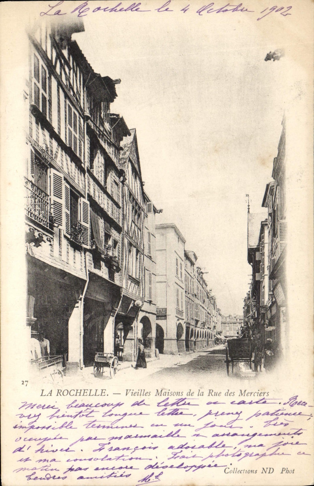 CPA La Rochelle Vieilles Maisons De La Rue Des Merciers