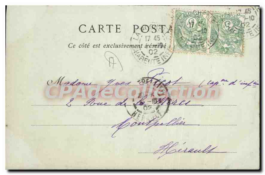 CPA La Rochelle Vieilles Maisons De La Rue Des Merciers — Verso