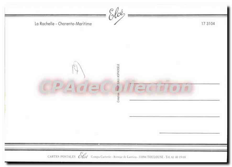 CPSM La Rochelle Cet Endroit Est Extra — Verso
