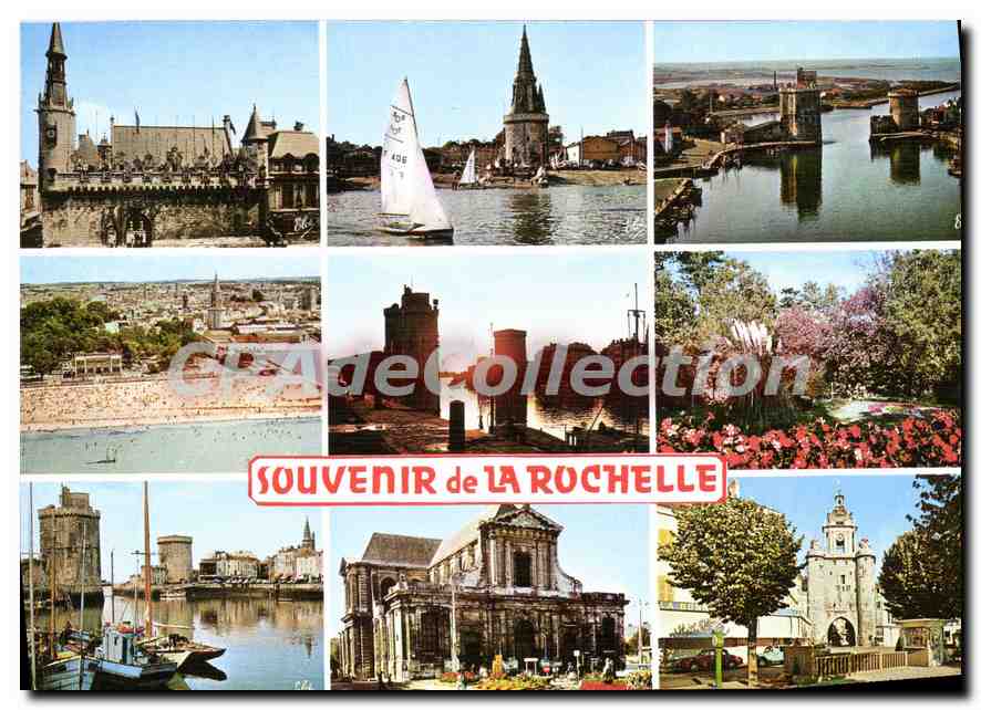 CPSM La Rochelle port parc plage du mail hotel de ville