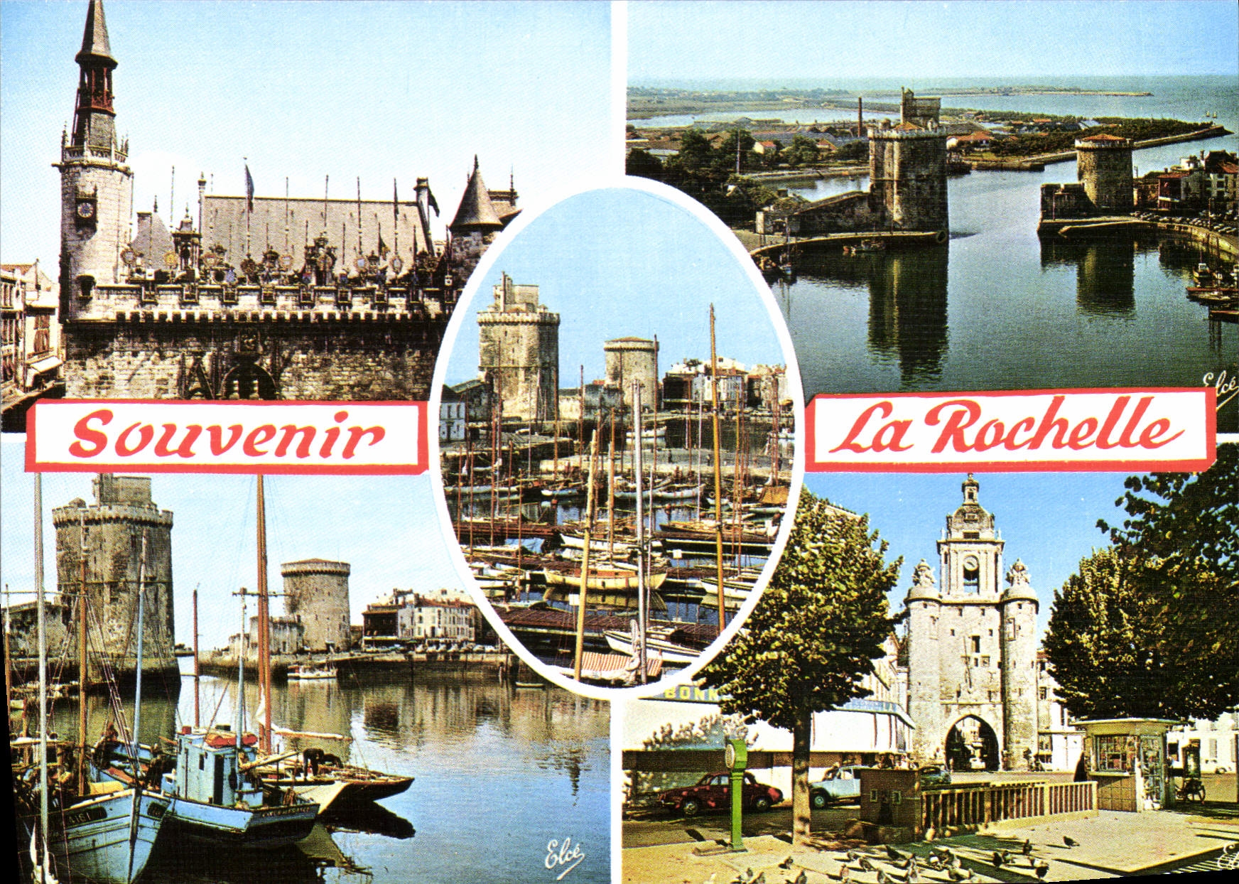 CPSM La Rochelle hotel De Ville port yachts cours Wilson