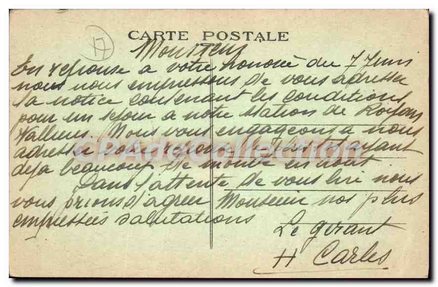 Avenue de Cordouan à Vallières — Royan (Ch. Inf.) — R.S. 154 — Verso
