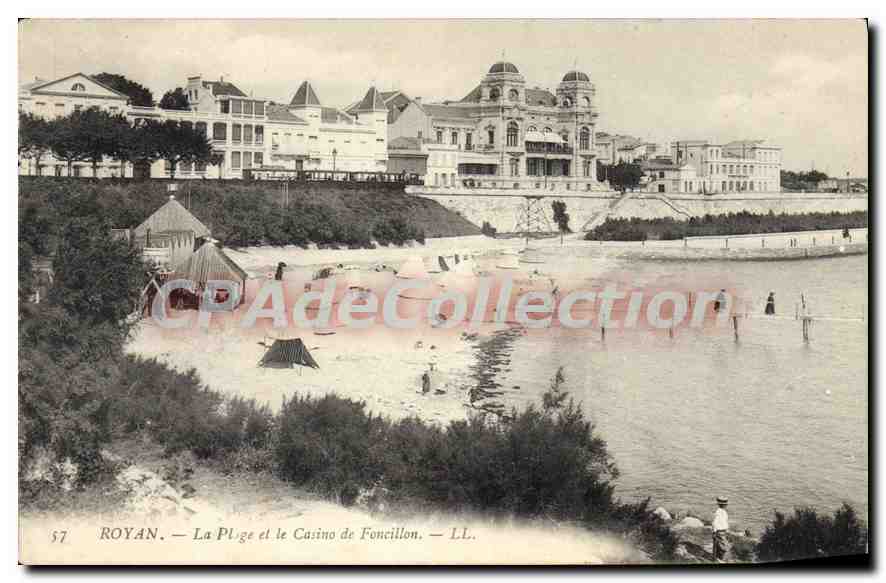 Royan — La Plage et le Casino de Foncillon — L.L. n°57