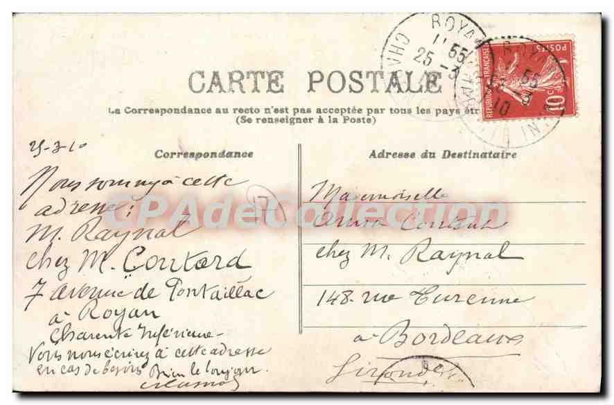 Royan - Le Port, Station des Bateaux de Pêche — éditeur Montales Galeries, n° 17 — Reverso