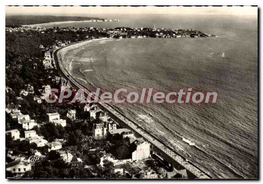 Royan - Vue aérienne - La Grande Conche, Pointe de Vallières et Pointe de Suzac — CPAdeCollection