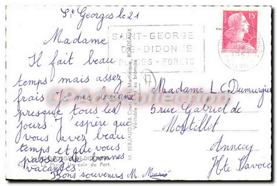 Port de Saint-Georges-de-Diddonne — phare et bateaux — Tito — Verso