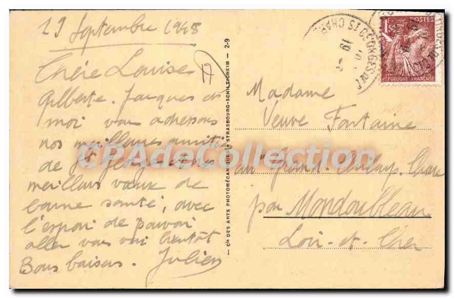 La conche vers le phare — St-Georges de Didonne — éditeur A.R.E. n°148 — Back