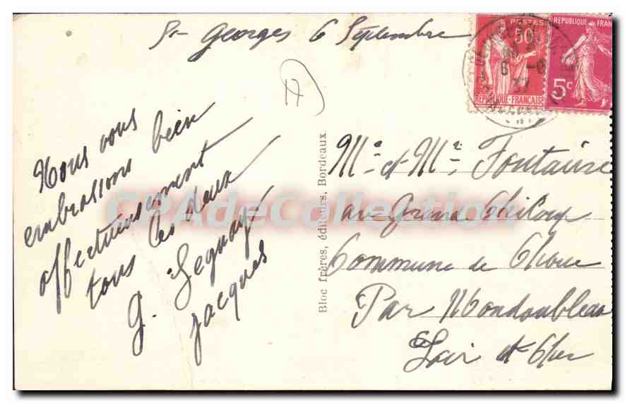 Saint Georges-de-Didonne (Côte d'Argent) — Vue d'ensemble — Miramar BR. — Verso