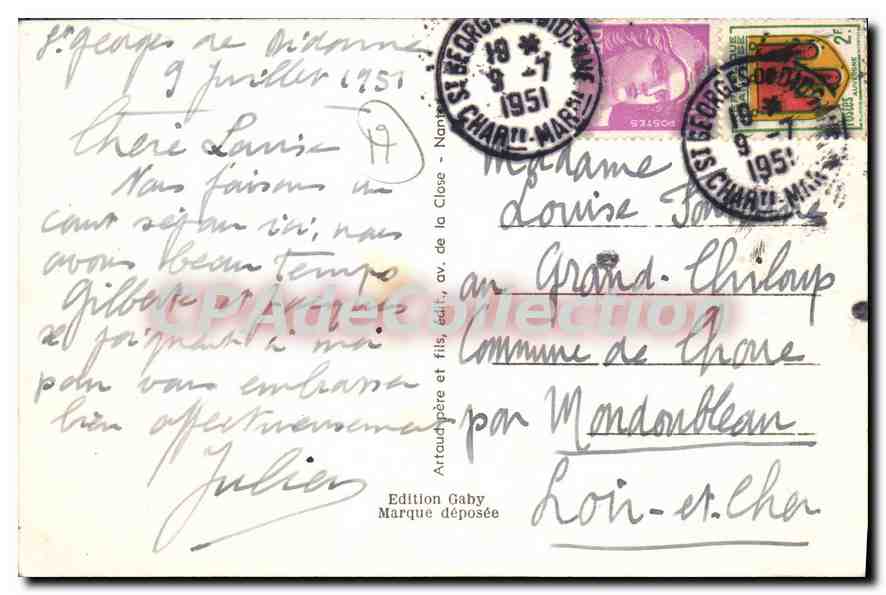 Saint-Georges-de-Diddonne (Ch-Mar) — La Plage — Édition Gaby, n°216 — Reverso